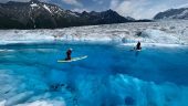 Adventure of a lifetime paddle boarding on a glacier