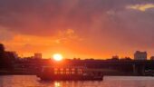 Vistula river sunset cruise. 